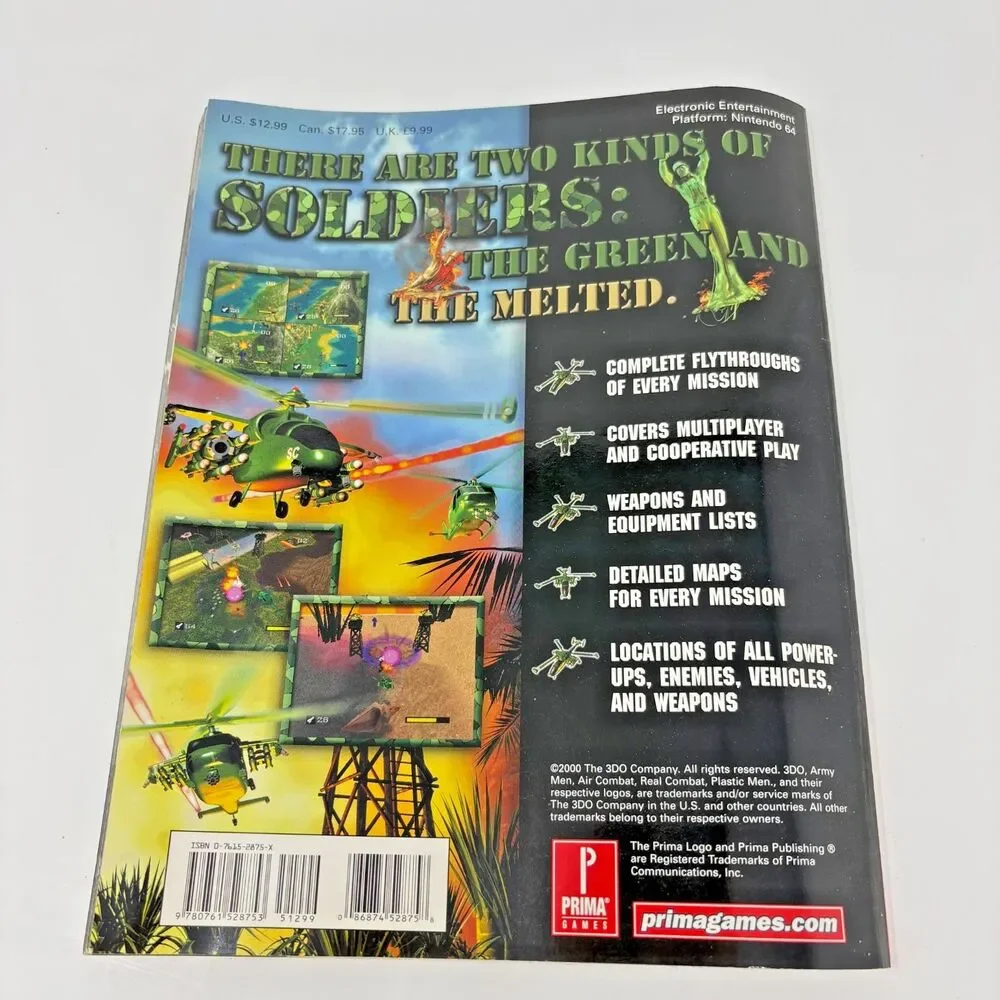 Army Men Air Combat Prima Official Strategy Guide Nintendo 64 N64 2000 Book